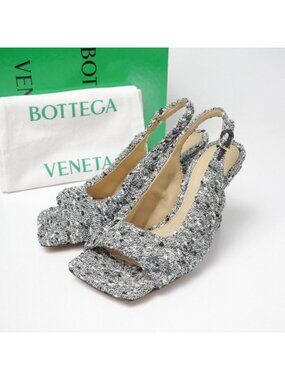 Bottega Veneta Padded Mules Sling Back Sandals Shoes 35.5